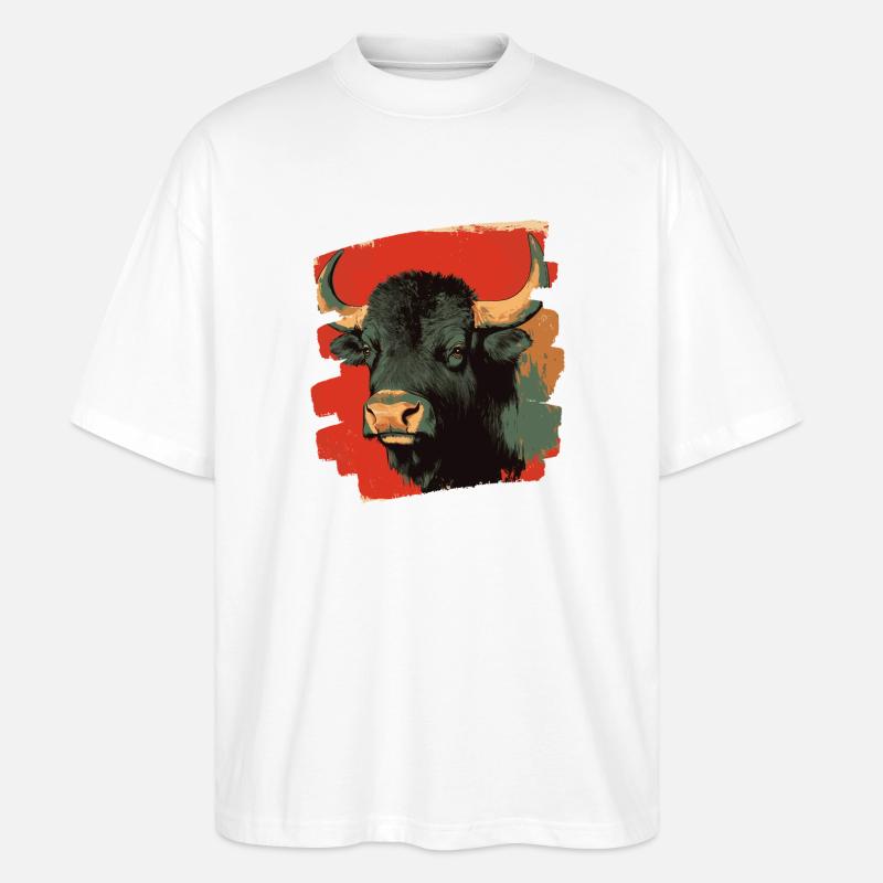 Büffel - Stanley/Stella Oversized Unisex Bio T-Shirt Blaster 2.0 - Weiß