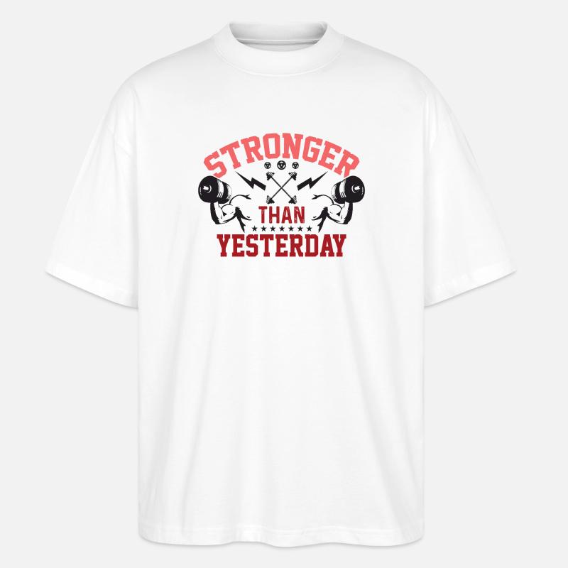 Stärker als gestern - Stanley/Stella Oversized Unisex Bio T-Shirt Blaster 2.0 - Weiß