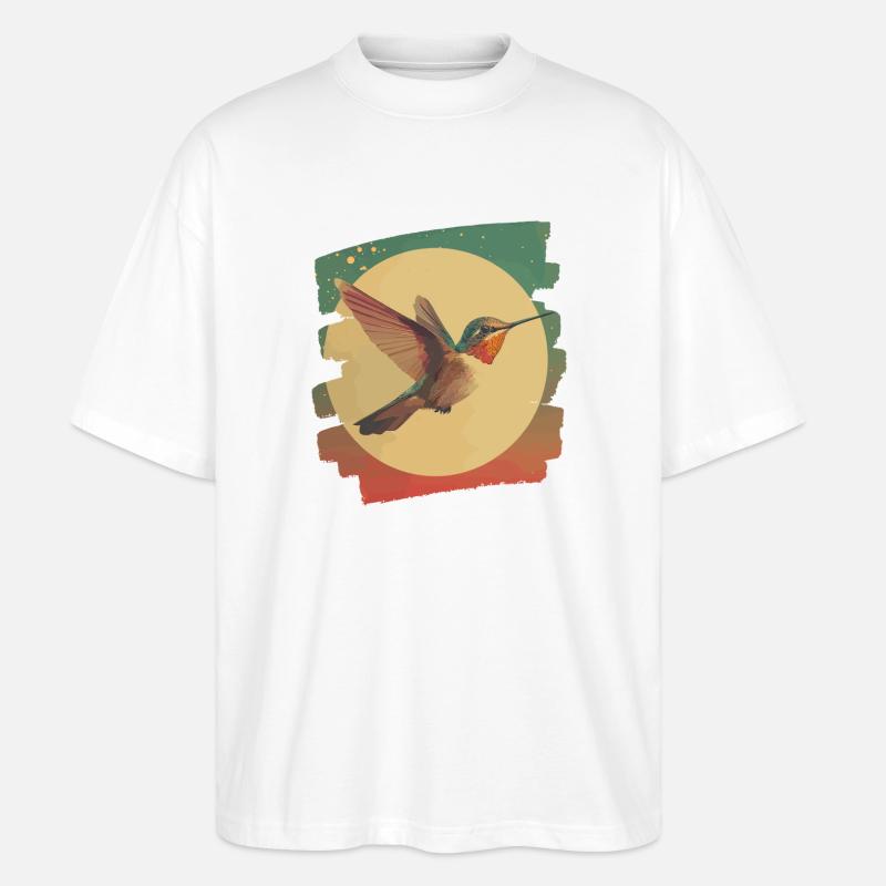 Kolibri - Stanley/Stella Oversized Unisex Bio T-Shirt Blaster 2.0 - Weiß