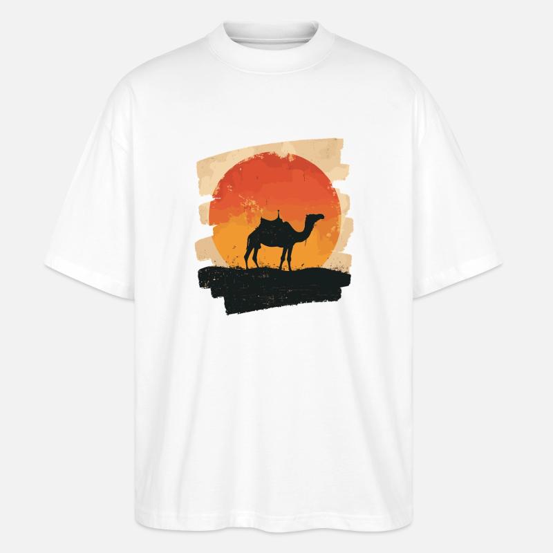 Kamel - Stanley/Stella Oversized Unisex Bio T-Shirt Blaster 2.0 - Weiß