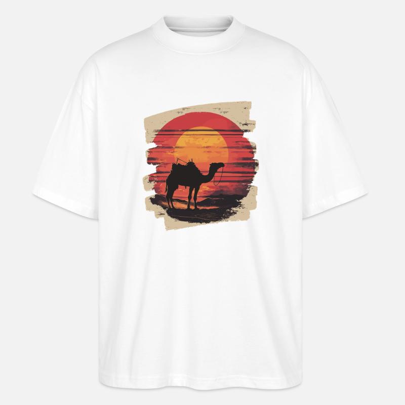 Kamel - Stanley/Stella Oversized Unisex Bio T-Shirt Blaster 2.0 - Weiß