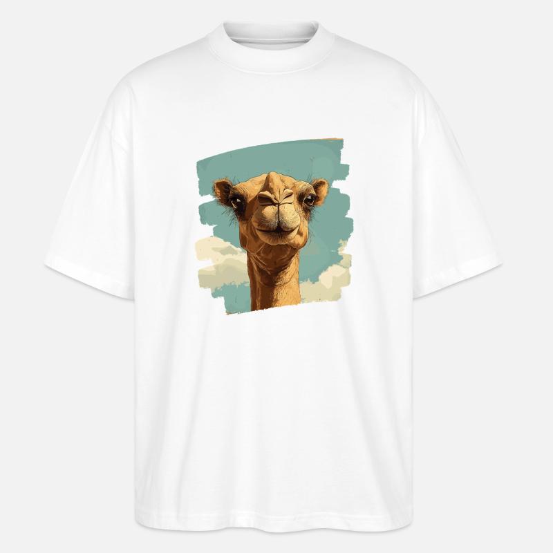 Kamel - Stanley/Stella Oversize Unisex Øko T-shirt Blaster 2.0 - hvid