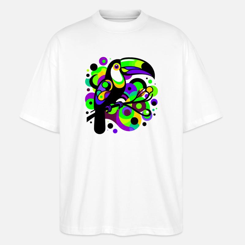 Tukan - Stanley/Stella Oversized Unisex Bio T-Shirt Blaster 2.0 - Weiß