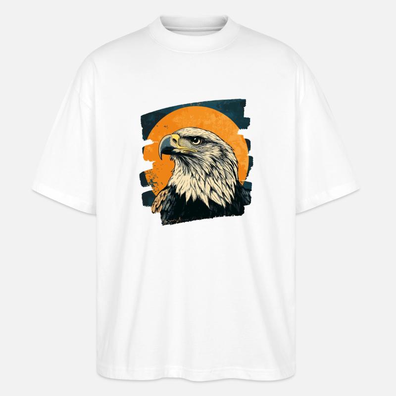 Adler - Stanley/Stella Oversized Unisex Bio T-Shirt Blaster 2.0 - Weiß
