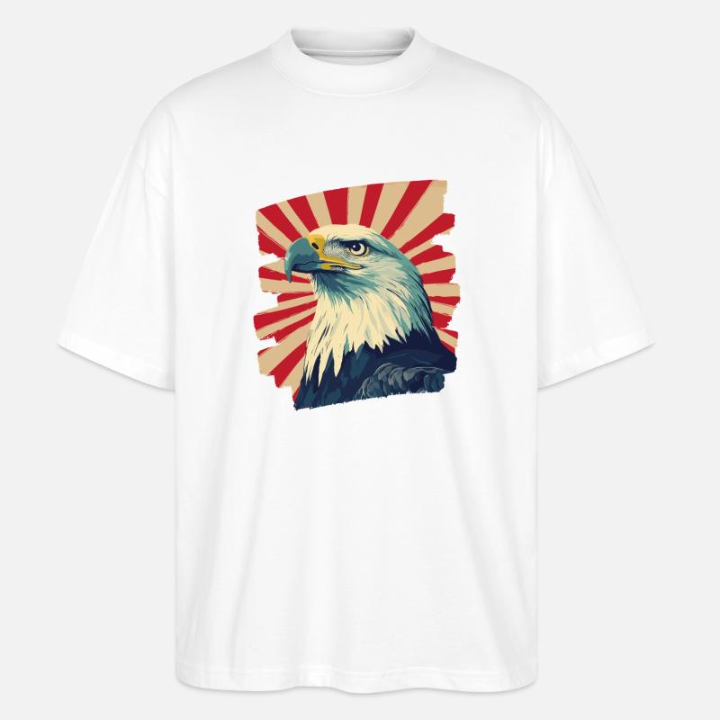 Adler - Stanley/Stella Oversized Unisex Bio T-Shirt Blaster 2.0 - Weiß
