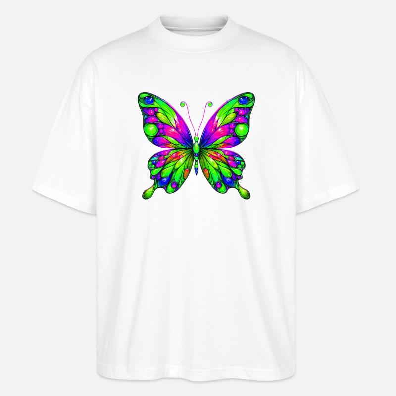 Papillon - T-shirt bio Blaster 2.0 coupe oversize Stanley/Stella Unisexe - blanc
