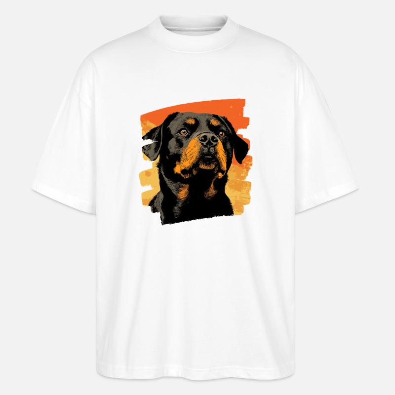 Rottweiler - Stanley/Stella Oversized Unisex Bio T-Shirt Blaster 2.0 - Weiß