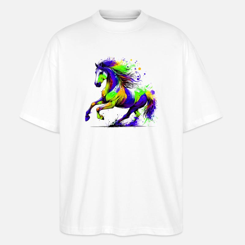 Cheval - T-shirt bio Blaster 2.0 coupe oversize Stanley/Stella Unisexe - blanc