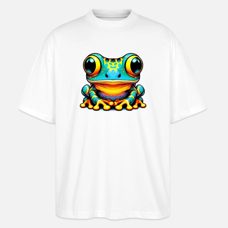 Frosch - Stanley/Stella Oversized Unisex Bio T-Shirt Blaster 2.0 - Weiß