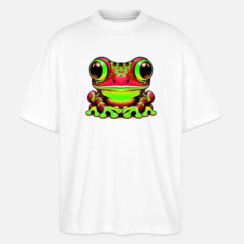 Frosch - Stanley/Stella Oversized Unisex Bio T-Shirt Blaster 2.0 - Weiß