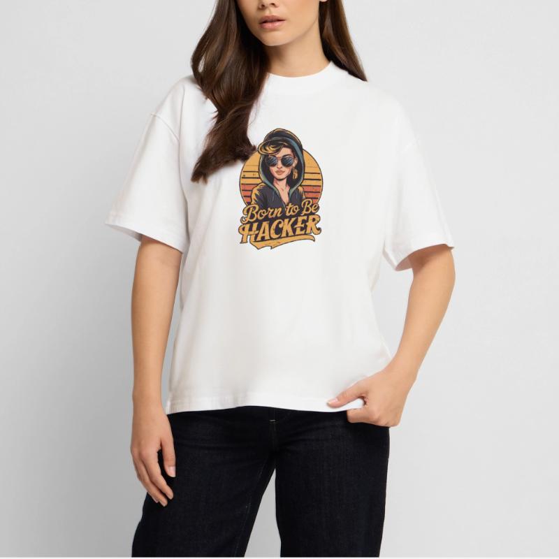 Born to Be Hacker – Computer Science Nerd IT Stanley/Stella Oversized Unisex Organic T-shirt Blaster 2.0
