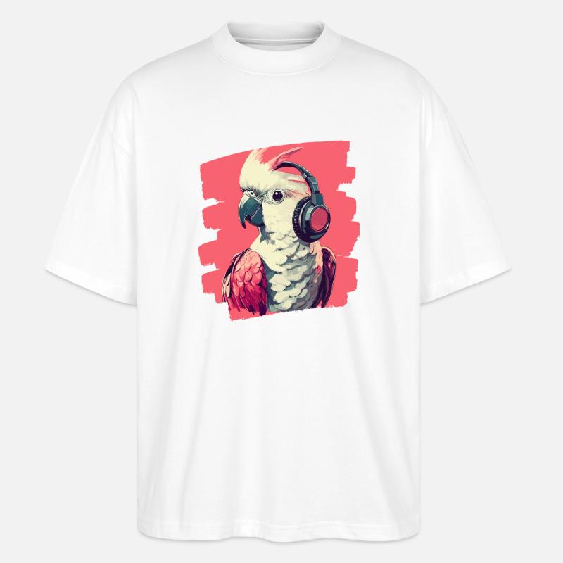 Kakadu - Stanley/Stella Oversized Unisex Bio T-Shirt Blaster 2.0 - Weiß