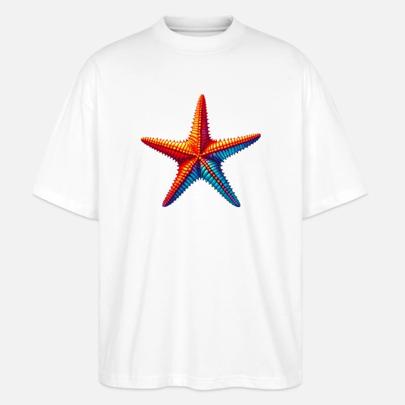 Seestern - Stanley/Stella Oversized Unisex Bio T-Shirt Blaster 2.0 - Weiß