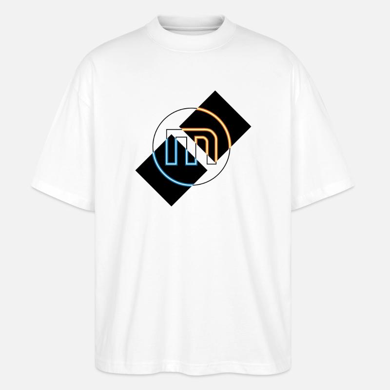 shining m - Stanley/Stella Oversized Unisex Bio T-Shirt Blaster 2.0 - Weiß