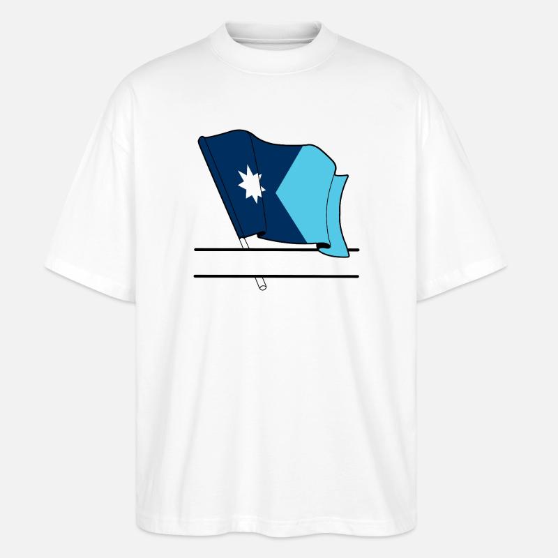 Flagge Minnesota Textbanner - Stanley/Stella Oversized Unisex Bio T-Shirt Blaster 2.0 - Weiß