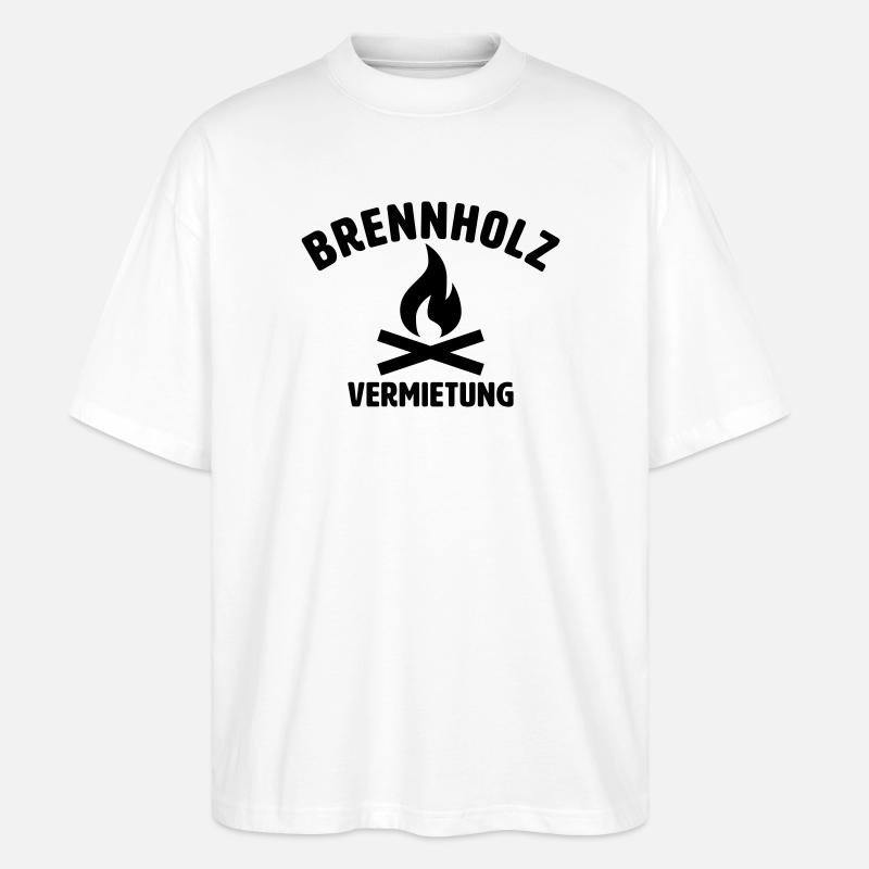 Brennholz Vermietung - Stanley/Stella Oversized Unisex Bio T-Shirt Blaster 2.0 - Weiß