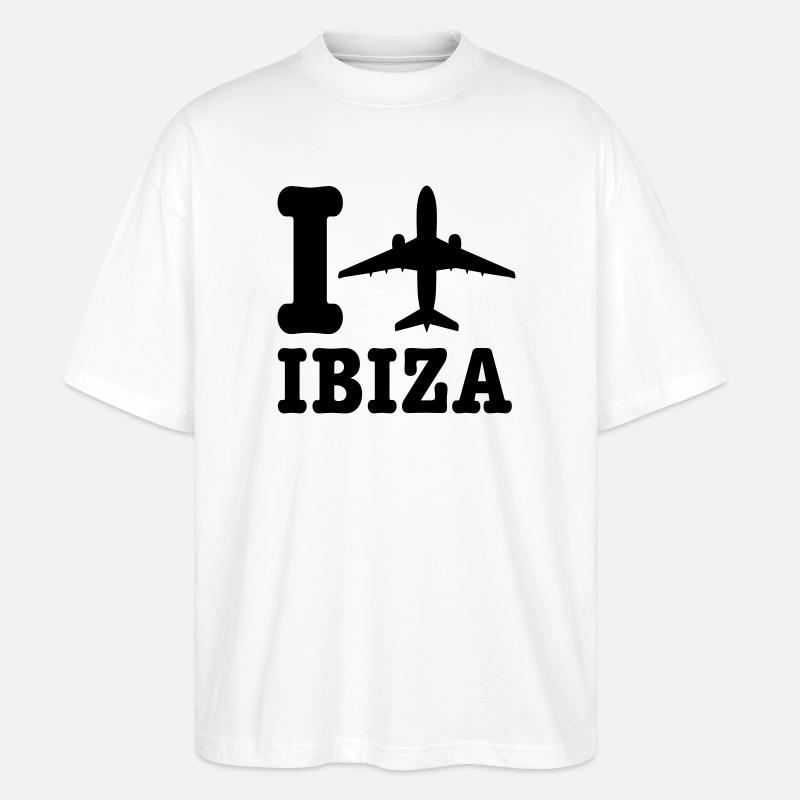 Ibiza Urlaub - Stanley/Stella Oversized Unisex Bio T-Shirt Blaster 2.0 - Weiß