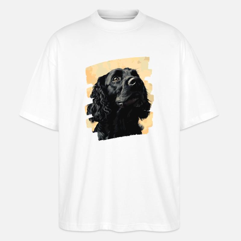 Cocker Spaniel - Stanley/Stella Oversized Unisex Organic T-shirt Blaster 2.0 - white
