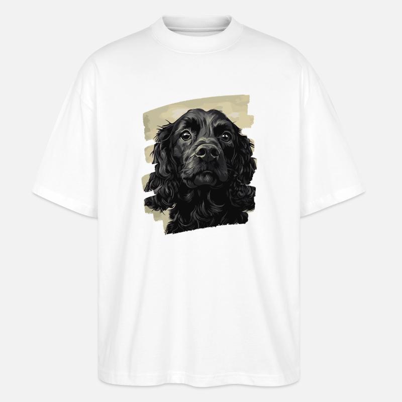 Cocker Spaniel - Stanley/Stella Oversized Unisex Bio T-Shirt Blaster 2.0 - Weiß