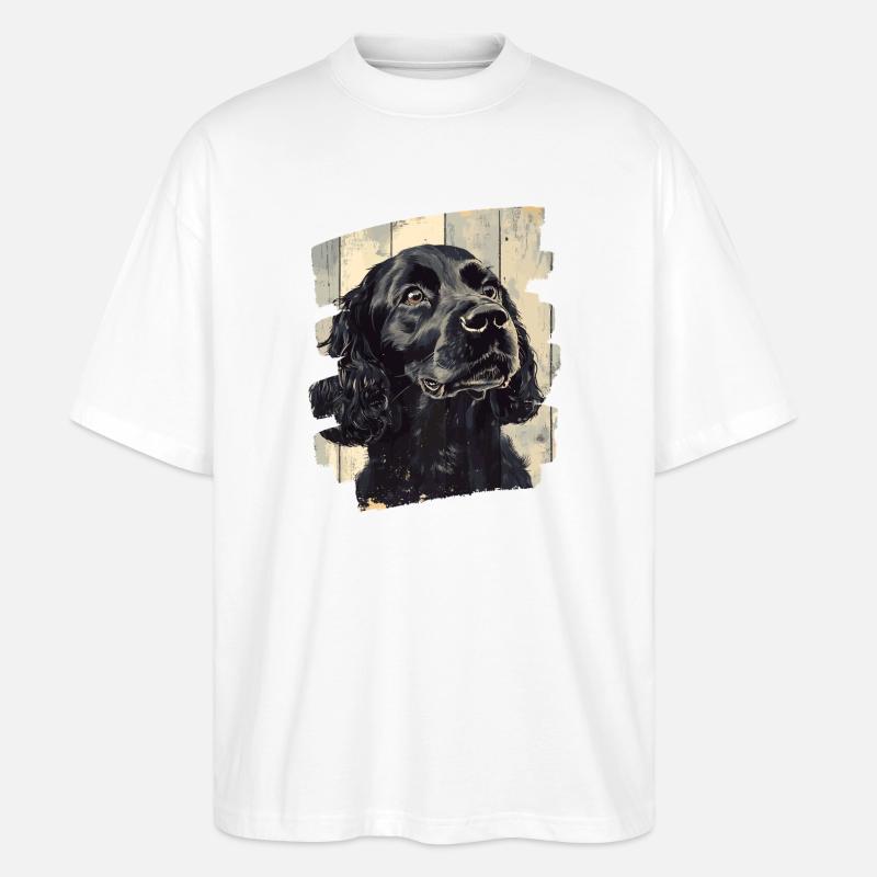 Cocker Spaniel - Stanley/Stella Oversized Unisex Organic T-shirt Blaster 2.0 - white
