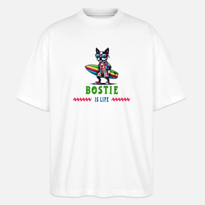 Bostie Surfer - Stanley/Stella Oversized Unisex Bio T-Shirt Blaster 2.0 - Weiß