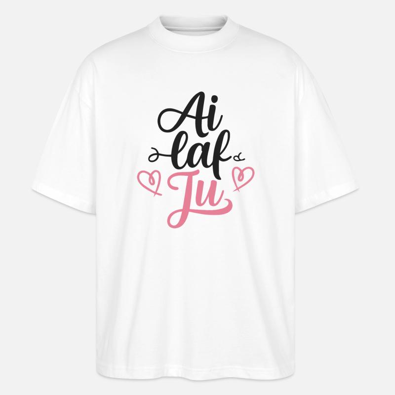 i laf ju - Stanley/Stella Oversized Unisex Bio T-Shirt Blaster 2.0 - Weiß