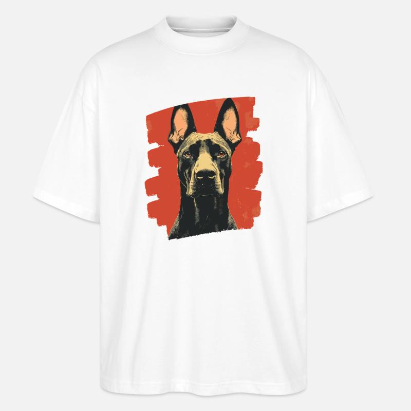 Dobermann - Stanley/Stella Oversized Unisex Bio T-Shirt Blaster 2.0 - Weiß