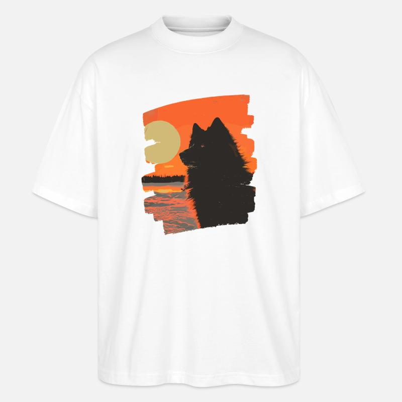 Finnischer Lapphund - Stanley/Stella Oversized Unisex Bio T-Shirt Blaster 2.0 - Weiß