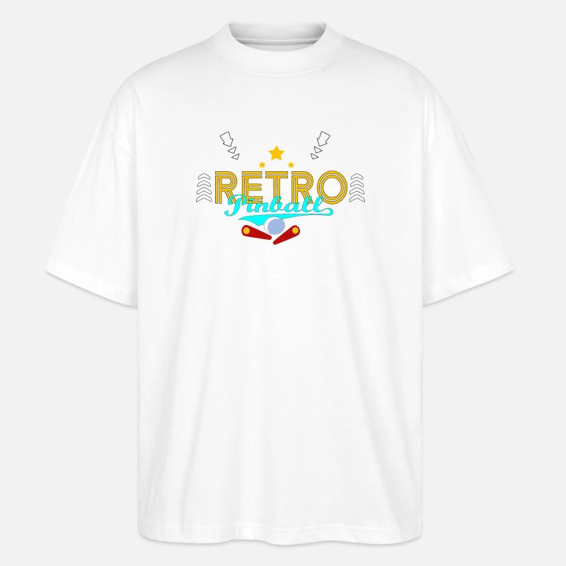 Retro-Flipper - Stanley/Stella Oversized Unisex Bio T-Shirt Blaster 2.0 - Weiß