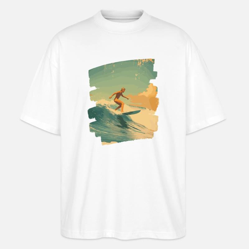 Surfer - Stanley/Stella Oversized Unisex Bio T-Shirt Blaster 2.0 - Weiß