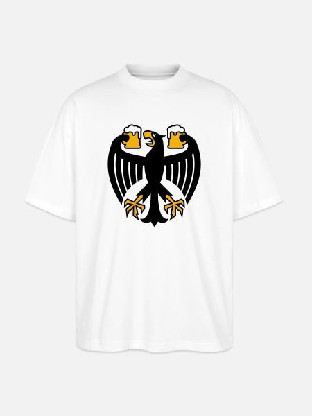 Germany Beer Federal Eagle - Stanley/Stella Oversized Unisex Organic T-shirt Blaster 2.0 - white