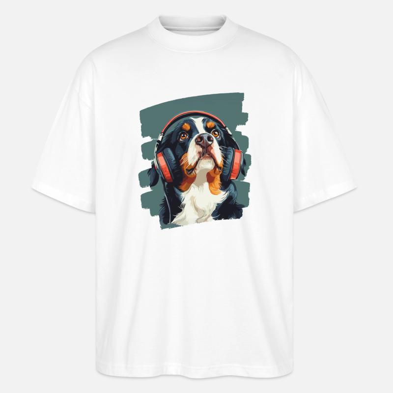 Entlebucher Sennenhund - Stanley/Stella Oversized Unisex Bio T-Shirt Blaster 2.0 - Weiß