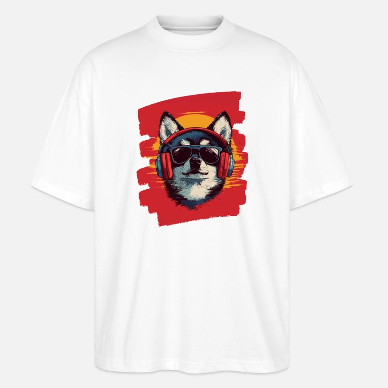 Pomsky - Stanley/Stella Oversized Unisex Bio T-Shirt Blaster 2.0 - Weiß