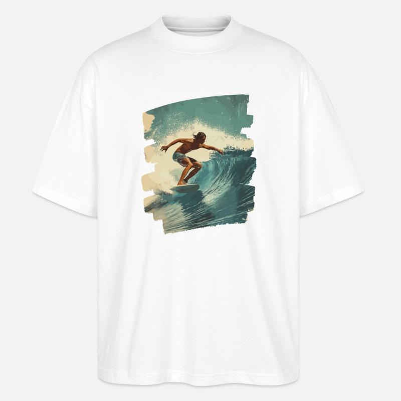 Surfer - Stanley/Stella Oversized Unisex Bio T-Shirt Blaster 2.0 - Weiß