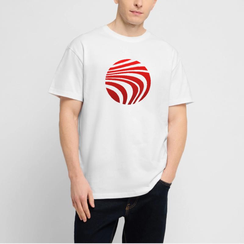 Psychedelic Pattern Red Gradient Stanley/Stella Oversized Unisex Organic T-shirt Blaster 2.0