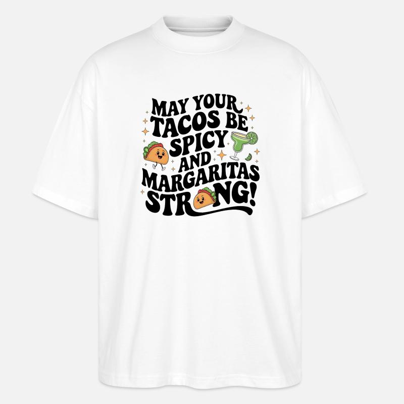 Sinco de Mayo Tacos - Stanley/Stella Oversized Unisex Bio T-Shirt Blaster 2.0 - Weiß