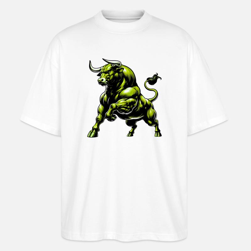 Stier - Stanley/Stella Oversized Unisex Bio T-Shirt Blaster 2.0 - Weiß