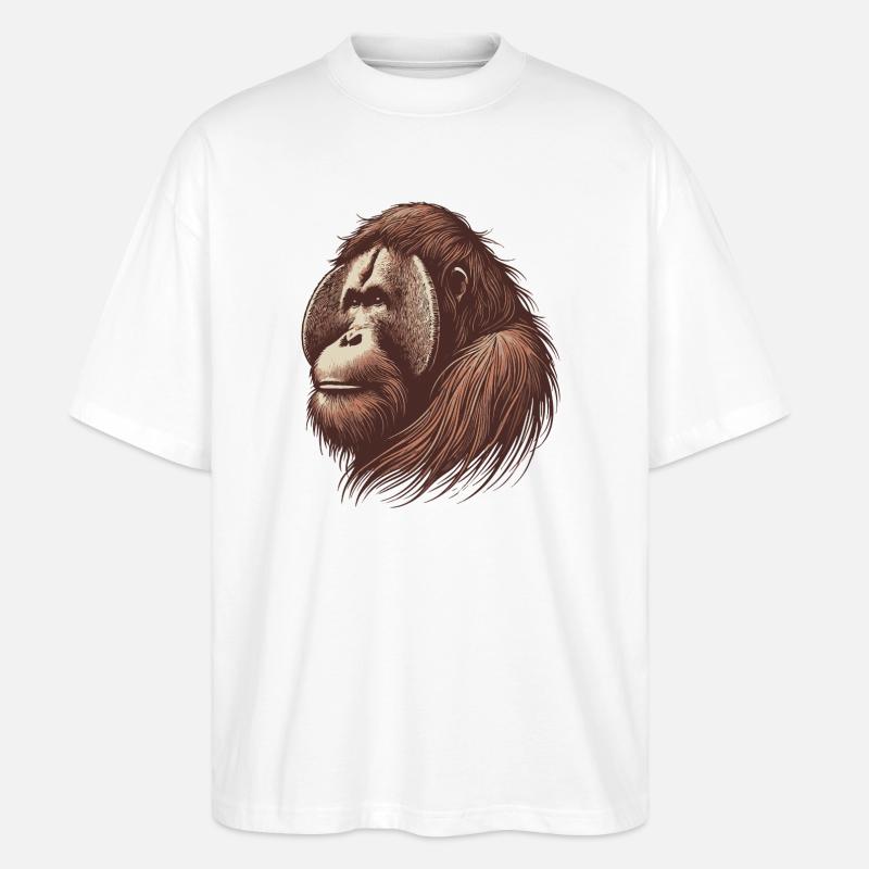 Orang-outan - T-shirt bio Blaster 2.0 coupe oversize Stanley/Stella Unisexe - blanc
