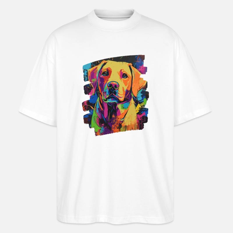 Labrador - Stanley/Stella Oversized Unisex Bio T-Shirt Blaster 2.0 - Weiß