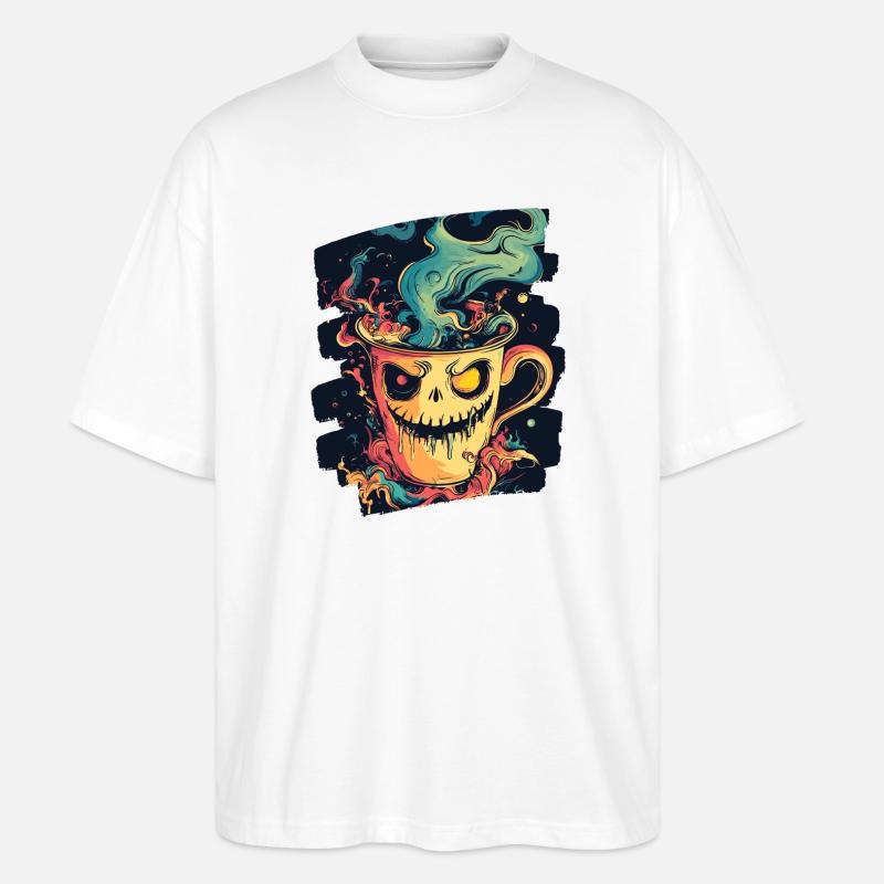 Café Café Amateurs de café - T-shirt bio Blaster 2.0 coupe oversize Stanley/Stella Unisexe - blanc