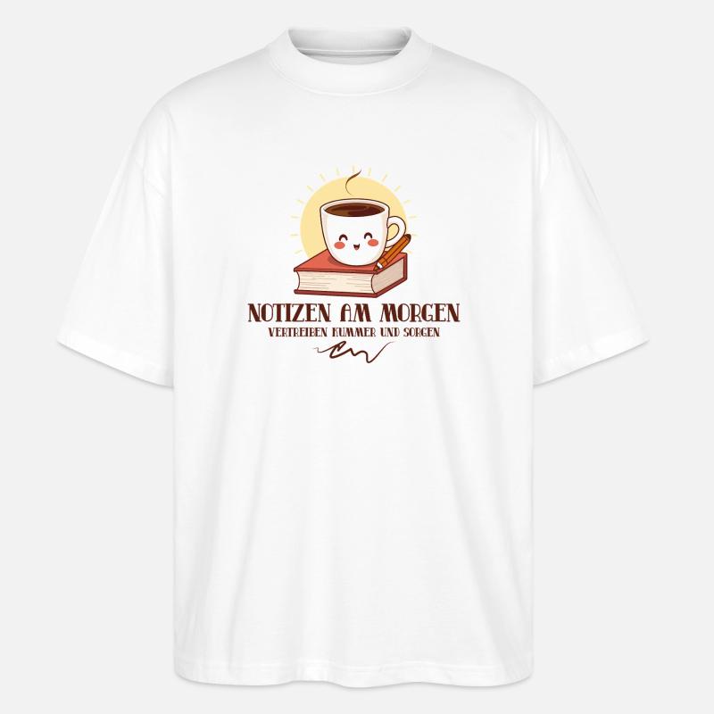 Notizen am Morgen - Stanley/Stella Oversized Unisex Bio T-Shirt Blaster 2.0 - Weiß