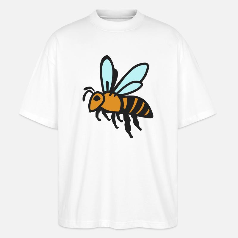Biene - Stanley/Stella Oversized Unisex Bio T-Shirt Blaster 2.0 - Weiß