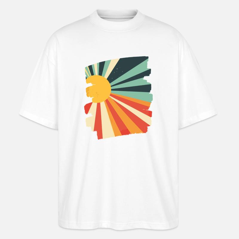 Sommer Sonne - Stanley/Stella Oversized Unisex Bio T-Shirt Blaster 2.0 - Weiß