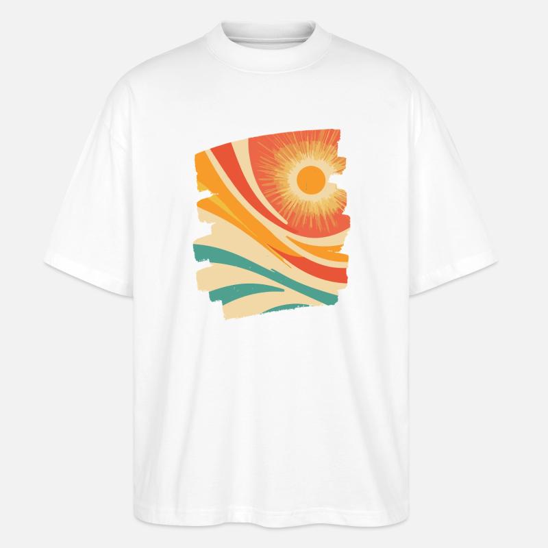 Sommer Retro - Stanley/Stella Oversized Unisex Bio T-Shirt Blaster 2.0 - Weiß