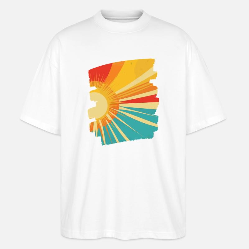 Sommer Sonne - Stanley/Stella Oversized Unisex Bio T-Shirt Blaster 2.0 - Weiß
