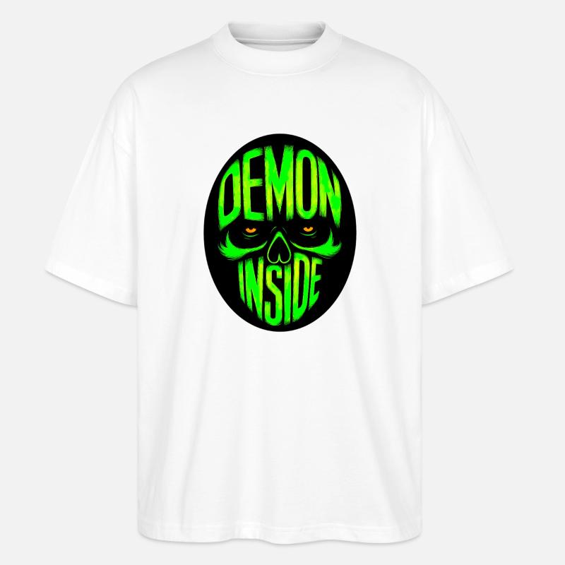 Demon inside - Stanley/Stella Oversized Unisex Bio T-Shirt Blaster 2.0 - Weiß