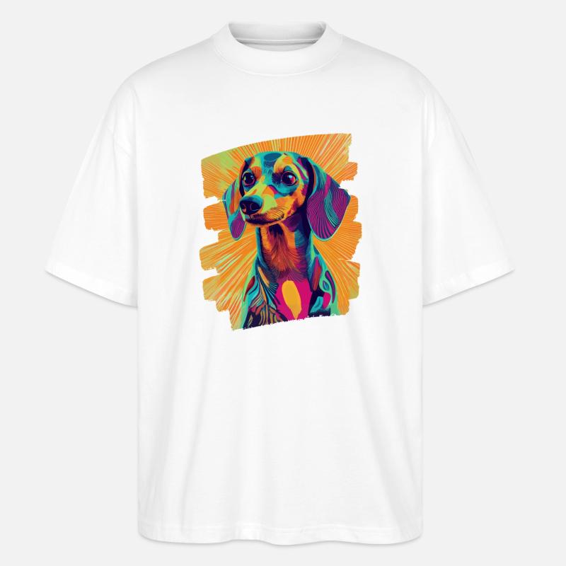 Teckel Dackel - T-shirt bio Blaster 2.0 coupe oversize Stanley/Stella Unisexe - blanc