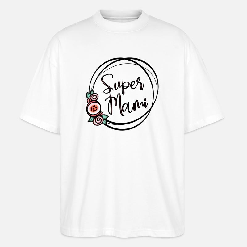 Super Mami - Stanley/Stella Oversized Unisex Bio T-Shirt Blaster 2.0 - Weiß