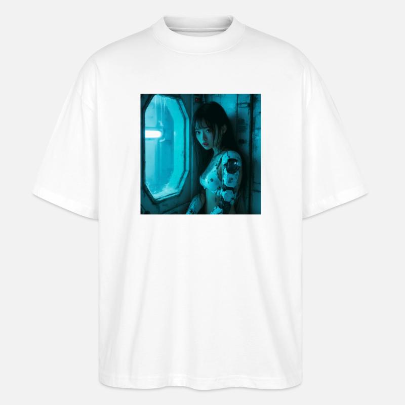 N-dless Nights: Deep in space - Stanley/Stella Oversized Unisex Organic T-shirt Blaster 2.0 - white