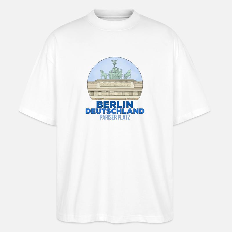 Pariser Platz Berlin - Stanley/Stella Oversized Unisex Bio T-Shirt Blaster 2.0 - Weiß